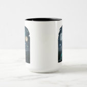 Mug Three Moon Wolf Aurora - Mystic Night Sky (Centre)