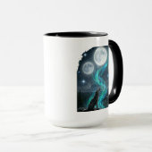 Mug Three Moon Wolf Aurora - Mystic Night Sky (Devant droit)