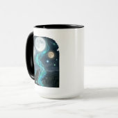 Mug Three Moon Wolf Aurora - Mystic Night Sky (Devant gauche)