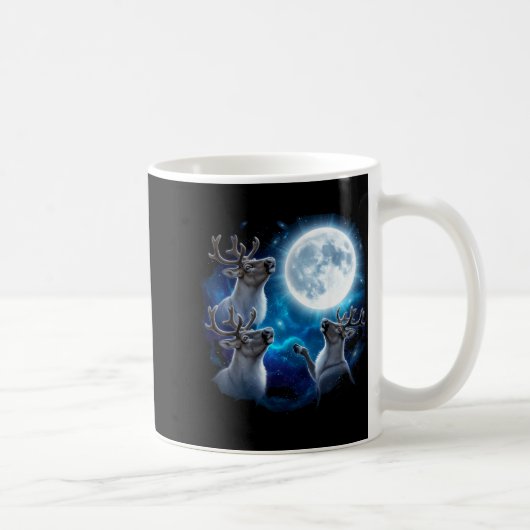 Mug Three Reindeer Howling At The Moon Merry Christmas (Droite)