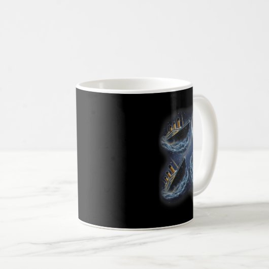 Mug Three Rms Titanic Moon 3 Howling At Moon Funny Wei (Devant droit)