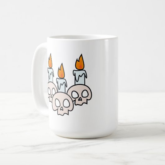 Mug Three Skulls with Burning Candles (Devant gauche)