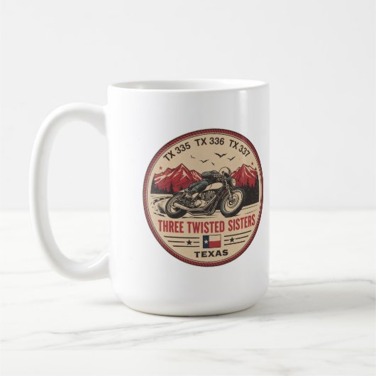 Mug  Three twisted sisters , tx 335,tx 336,tx 337 road (Gauche)