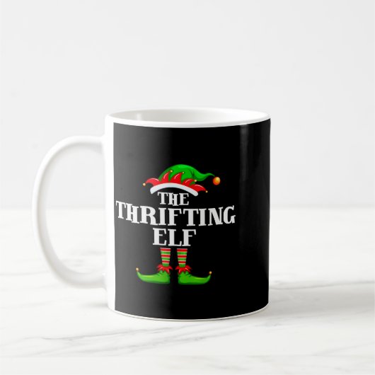 Mug Thrifting Elf Matching Family Group Christmas Part (Gauche)