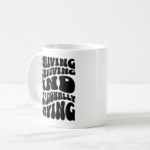 Mug Thriving Surviving Occasionally Crying Funny (Devant gauche)
