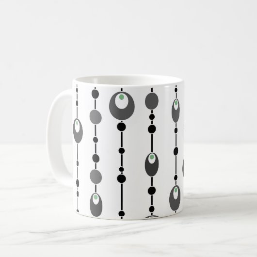 Mug Throw Pillow Abstract retro design ornamental deco (Devant gauche)