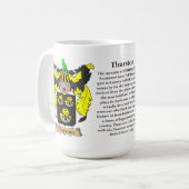 Mug Thurston appellent, l'origine, la signification et (Devant gauche)