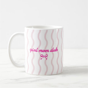 Mug Tiare Club de Maman Fille Personnalisée Rayée Rose
