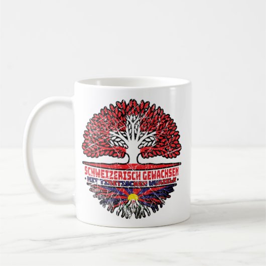 Mug Tibet Tibetisch Schweizer Schweiz Baum Wurzel (Gauche)
