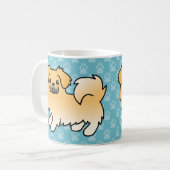 Mug Tibétain Spaniel Cartoon Chien Fawn (Devant gauche)