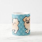 Mug Tibétain Spaniel de dessin animé couleur crème (Centre)