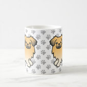 Mug Tibétain Spaniel Fawn Sable Chien de Dessin Animé (Centre)