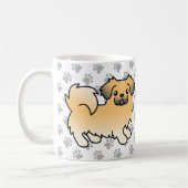 Mug Tibétain Spaniel Fawn Sable Chien de Dessin Animé (Gauche)