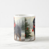 Mug Tibetan Mastiff dans la neige de Noël (Centre)