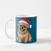 Mug Tibetan Spaniel Dog Christmas Santa Hat Pet Dog Lo (Gauche)