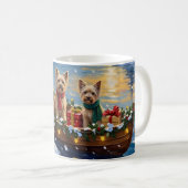Mug Tibetan Terrier Christmas Boat Holiday (Devant droit)