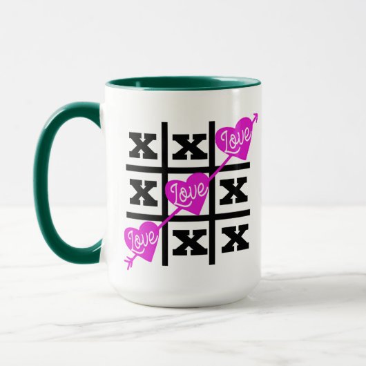 Mug Tic Tac Toe Love Valentine's Day - Drôle (Gauche)