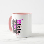 Mug Tic Tac Toe valentines Coeurs Cadeau (Devant gauche)