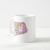 Mug Ticket drôle de crise existentielle (Devant gauche)