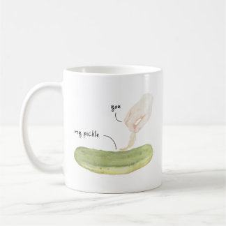 Mug Tickle My Pickle Funny Watercolor Art