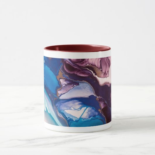 Mug Tidal Bloom – Fluid Ink & Resin Abstract (Centre)