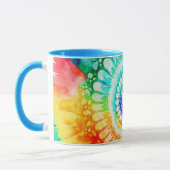 Mug Tie Dye Arc-en-ciel Couleurs Rétro Hippie Super (Gauche)