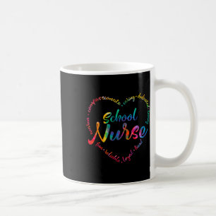 Mug Tie Dye École Infirmière Coeur Mot Infirmière jour
