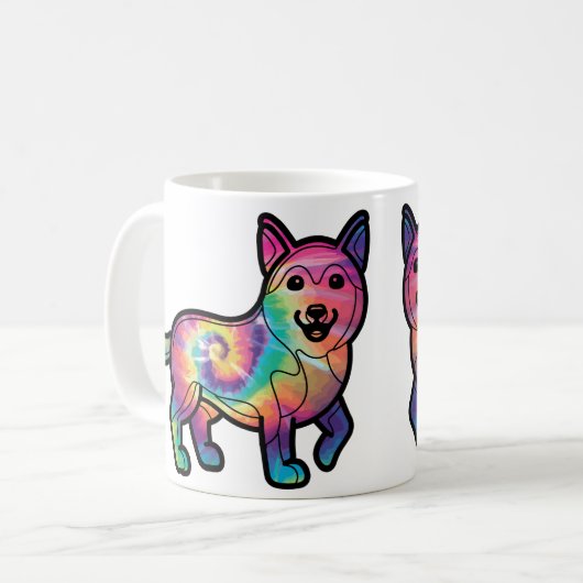 Mug Tie Dye Husky (Devant gauche)
