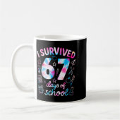 Mug Tie Dye I Survived 67 Days Of School Funny Six Sev (Gauche)