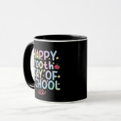 Mug Tie Dye Joyeux 100ème Jour De L'Enseignant Étudian (Devant gauche)
