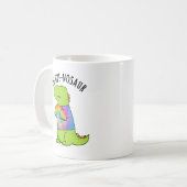 Mug Tie-dye-nosaur Blague de dinosaure drôle (Devant gauche)
