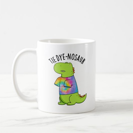 Mug Tie-dye-nosaur Blague de dinosaure drôle (Gauche)