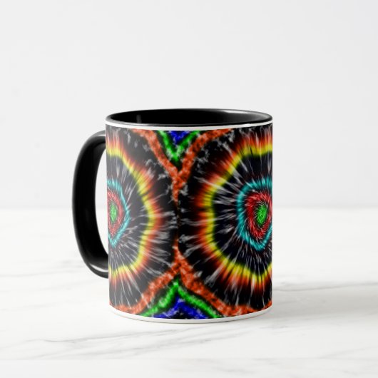 Mug Tie Dye Opale Noir, (Devant gauche)