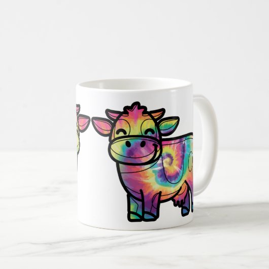 Mug Tie Dye Vache Laitière (Devant droit)