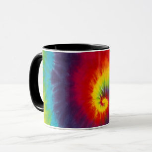 Mug Tiedye arc-en-ciel tourbillon Groovy Coloré