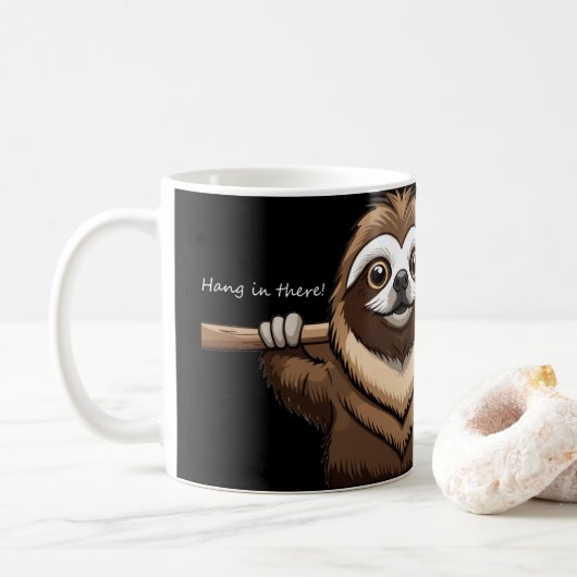 Mug "Tiens bon là" : Paroles encourageantes de Sloth (Avec donut)