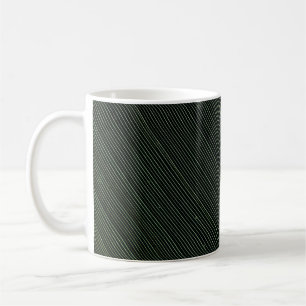 Mug Tige métallique verte sur texti à rayures noir et 