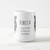 Mug Tiger  Black and White Monogram Saying (Centre)