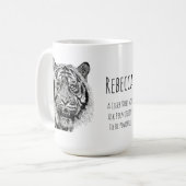 Mug Tiger  Black and White Monogram Saying (Devant gauche)