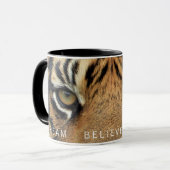 Mug Tiger Eyes Dream Croire Atteindre Citation (Devant gauche)