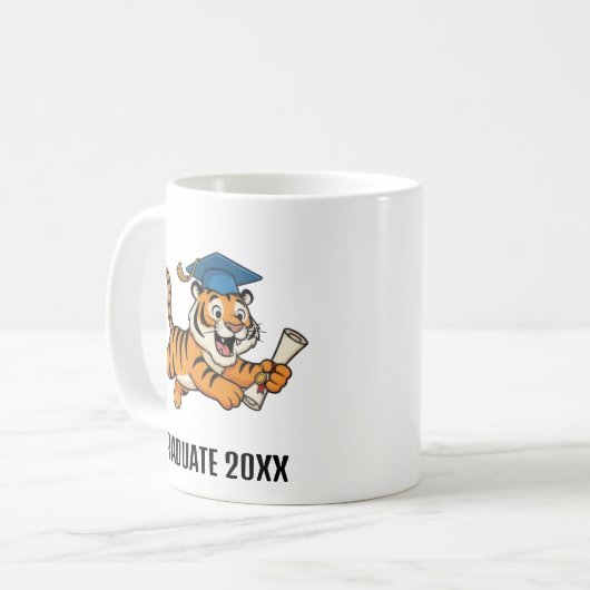 Mug Tiger Graduation Personalized (Devant gauche)