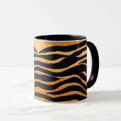 Mug Tiger imprimé Musique dorée et noire (Devant droit)