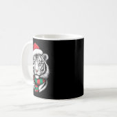 Mug Tiger Noël Noël Chapeau F Costume de Noël (Devant gauche)