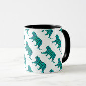 Mug Tiger noir et Turquoise (Devant droit)