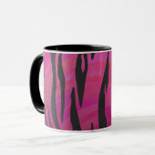 Mug Tiger rose chaud et noir (Devant gauche)
