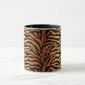 Mug Tiger Stripes Poster de animal, ambre, noir et tan (Centre)