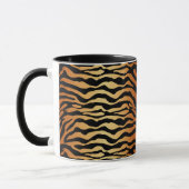 Mug Tiger Stripes Poster de animal, ambre, noir et tan (Gauche)