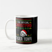 Mug Tiger Wearing Santa Hat Xmas Lights Merry Christma (Gauche)
