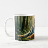 Mug Tigers dans une jungle luxuriante peinture aquarel (Gauche)
