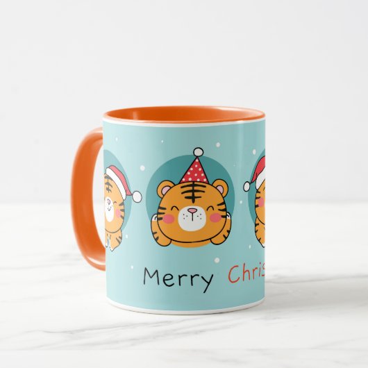 Mug Tigers de Noël (Devant gauche)